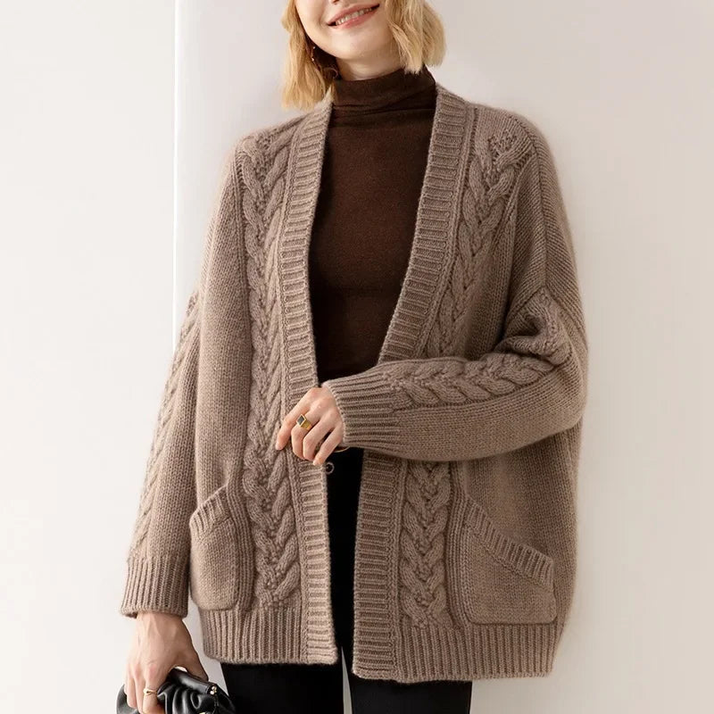 Gracy Women’s Knit Cardigan – Cotton Knit Oversized Chunky Cardigan