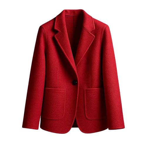 Clarita Women’s Wool Blazer – Structured Single-Button Jacket with Notched Lapel