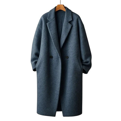 Beatrice Wool-Blend Women's Overcoat – Double-Breasted Long Coat