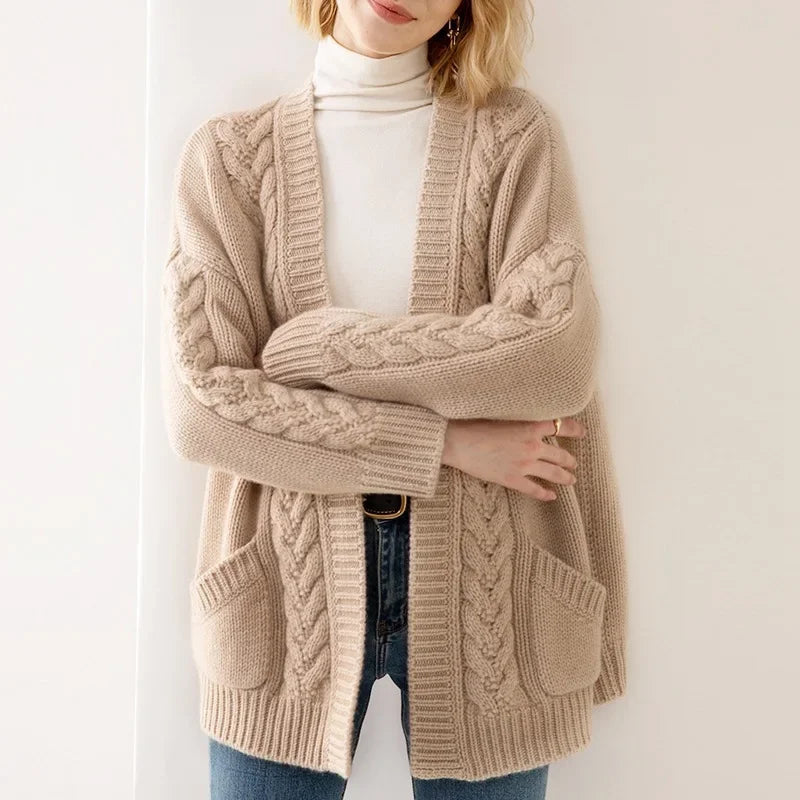 Gracy Women’s Knit Cardigan – Cotton Knit Oversized Chunky Cardigan