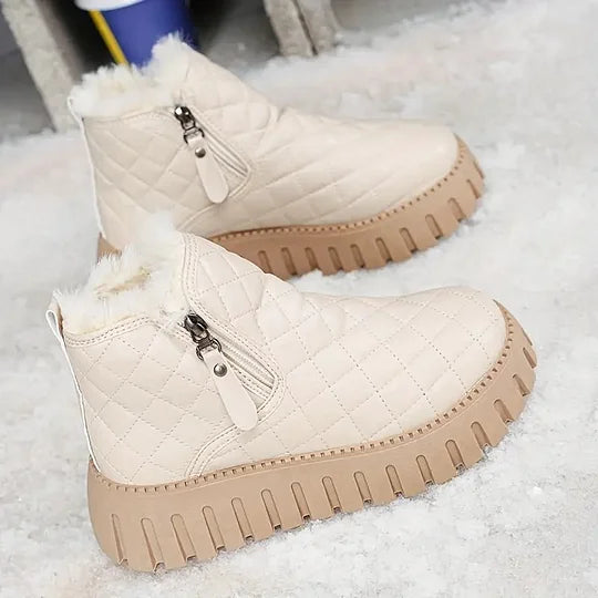 Alessia Women’s Winter Boots – Warm Lined Casual Ankle Boots with Side Zipper