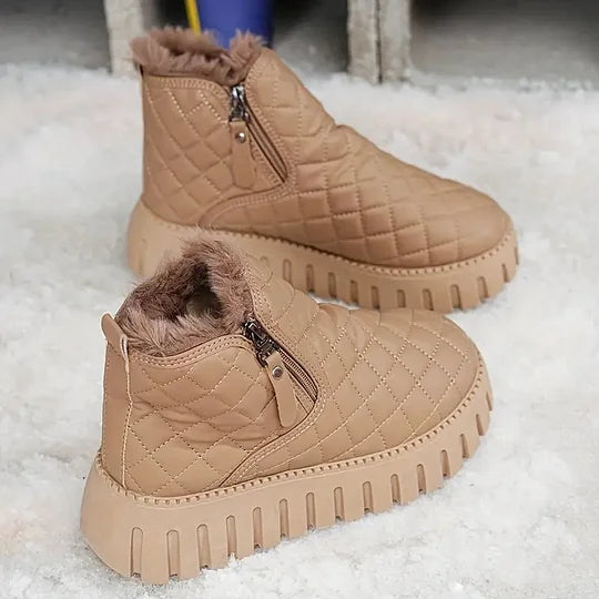 Alessia Women’s Winter Boots – Warm Lined Casual Ankle Boots with Side Zipper