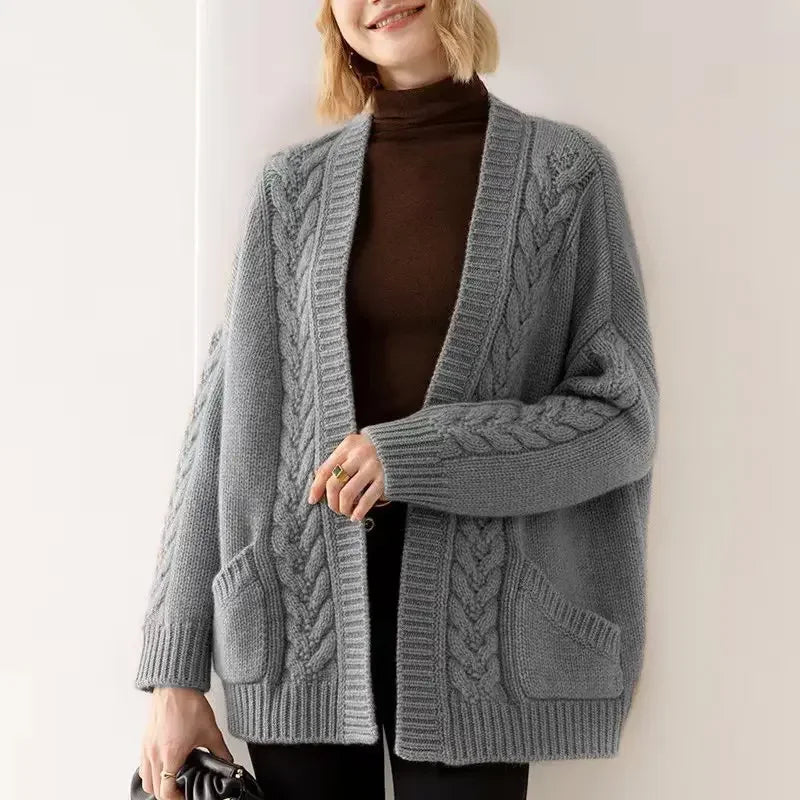 Gracy Women’s Knit Cardigan – Cotton Knit Oversized Chunky Cardigan