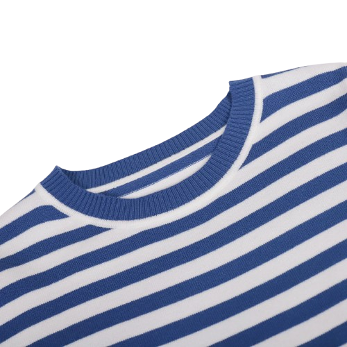 Alina Women’s Striped Cotton Shirt – Classic Breton Long Sleeve Top