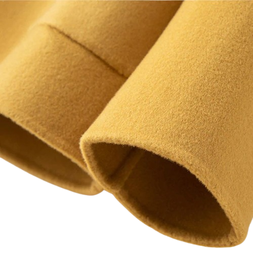 Cherry Women’s Button-Up Coat – Soft Wool Jacket with Spread Collar