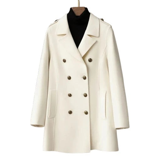 Celeste Women’s Wool Coat – Tailored Double-Breasted Overcoat