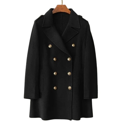 Celeste Women’s Wool Coat – Tailored Double-Breasted Overcoat
