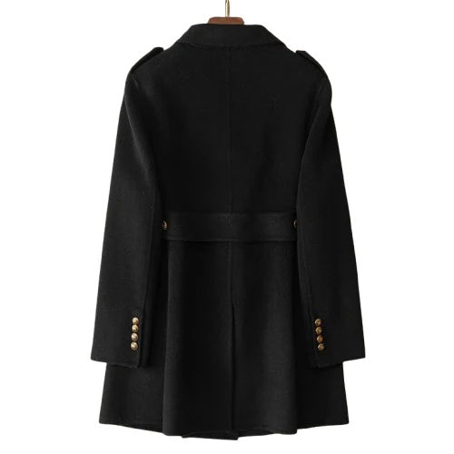 Celeste Women’s Wool Coat – Tailored Double-Breasted Overcoat