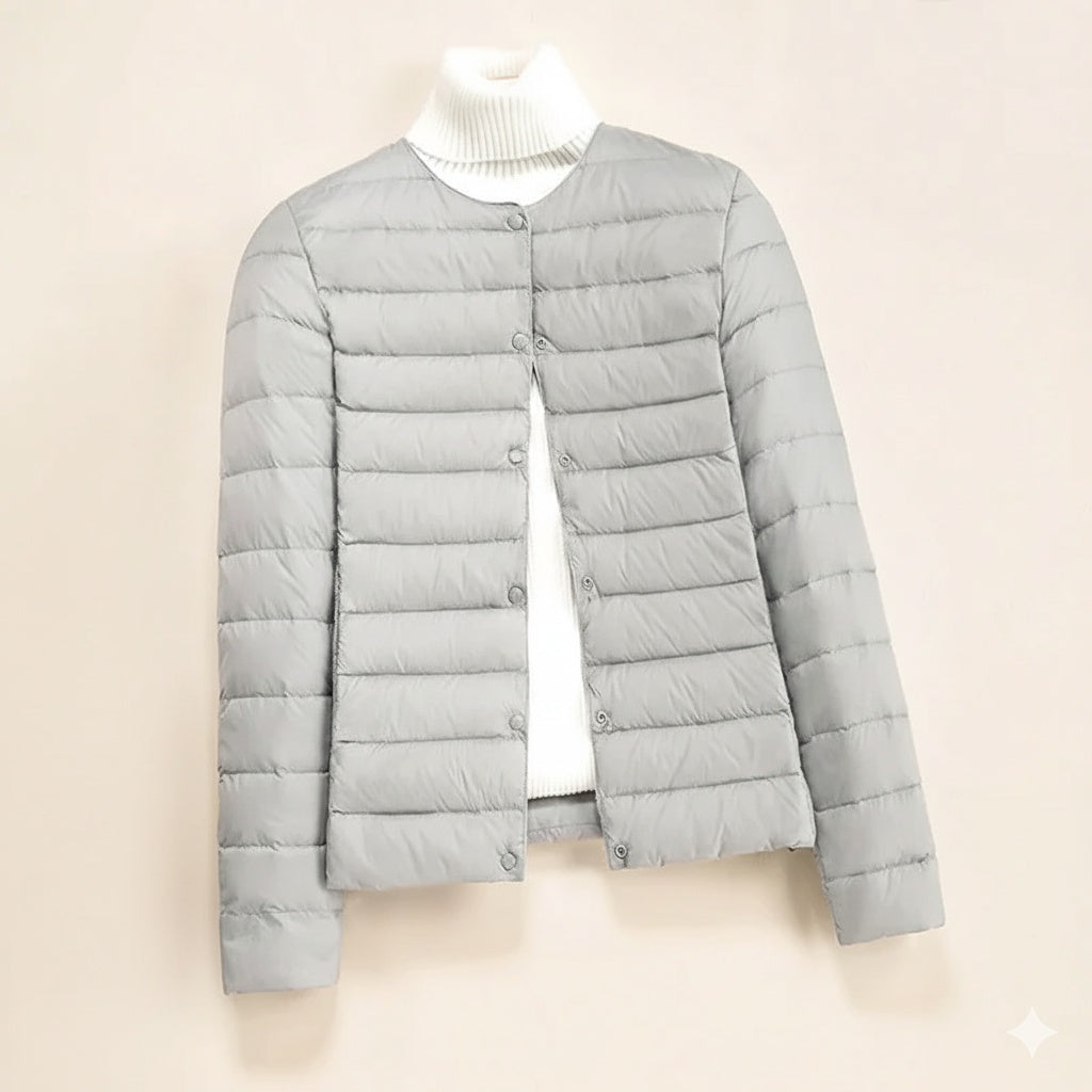 Elisa Women’s Quilted Down Jacket – Lightweight Duck Down Coat