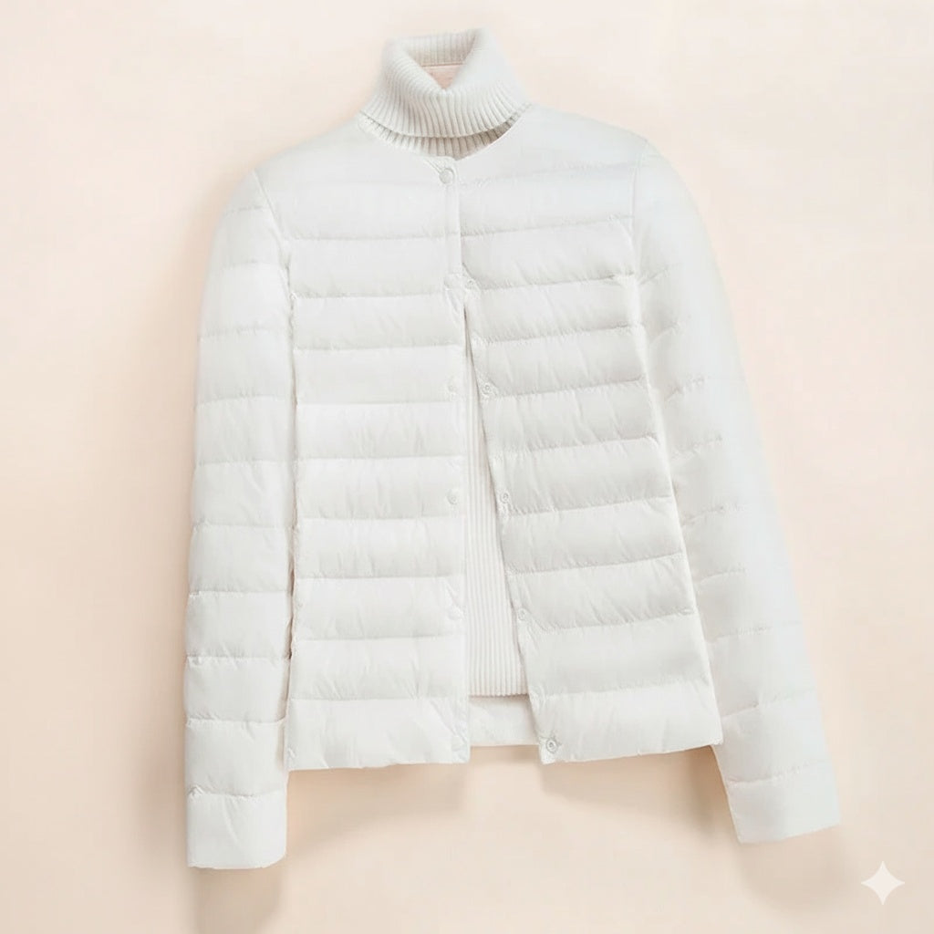 Elisa Women’s Quilted Down Jacket – Lightweight Duck Down Coat