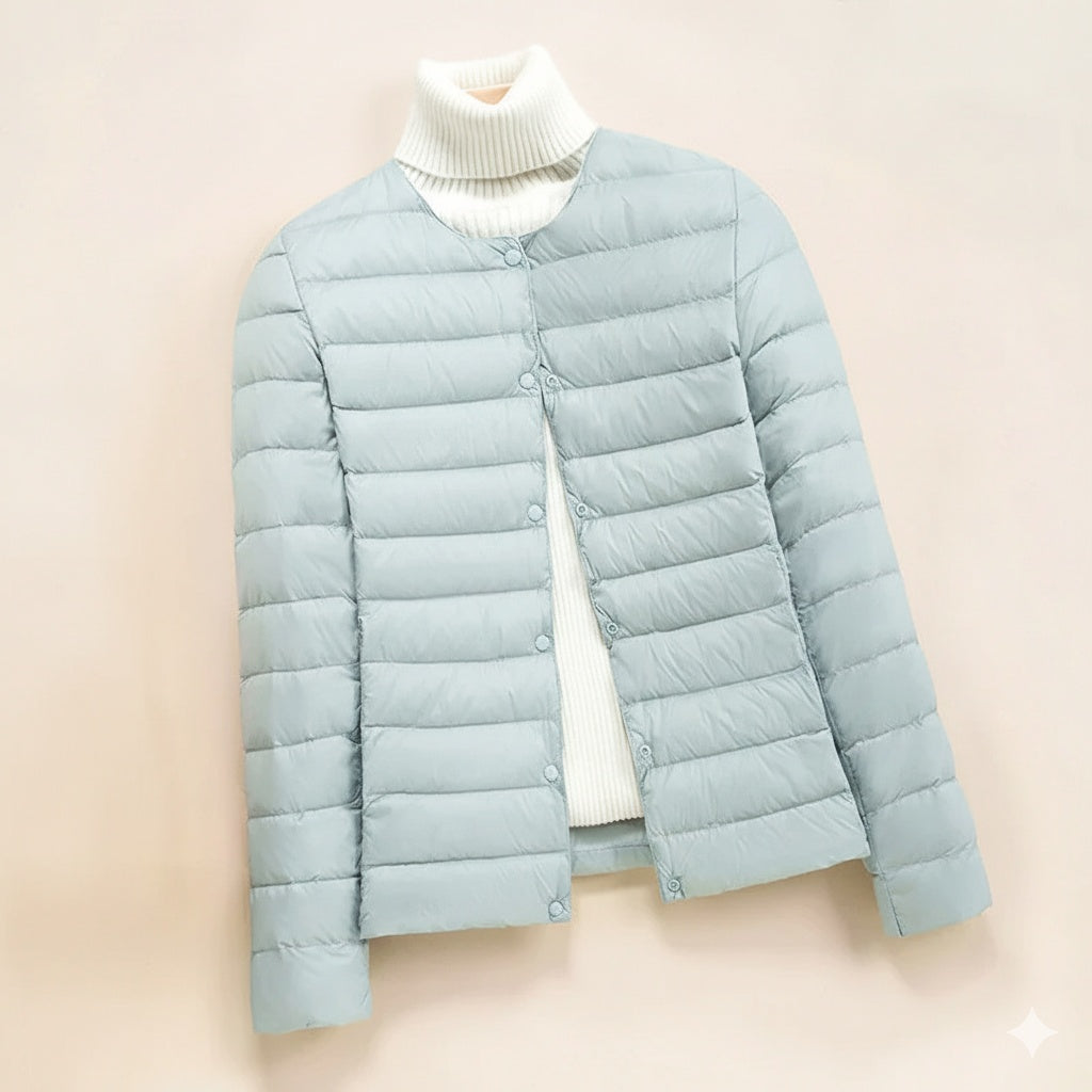 Elisa Women’s Quilted Down Jacket – Lightweight Duck Down Coat