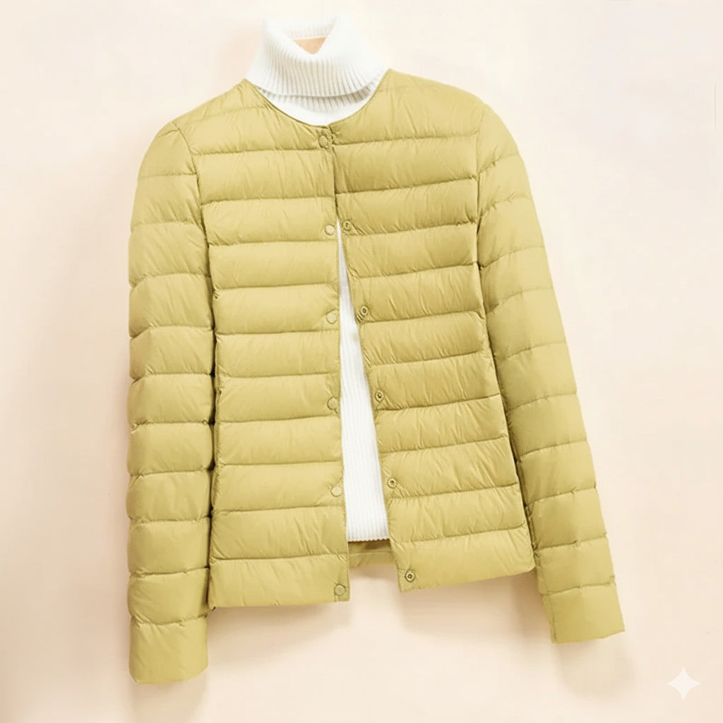 Elisa Women’s Quilted Down Jacket – Lightweight Duck Down Coat