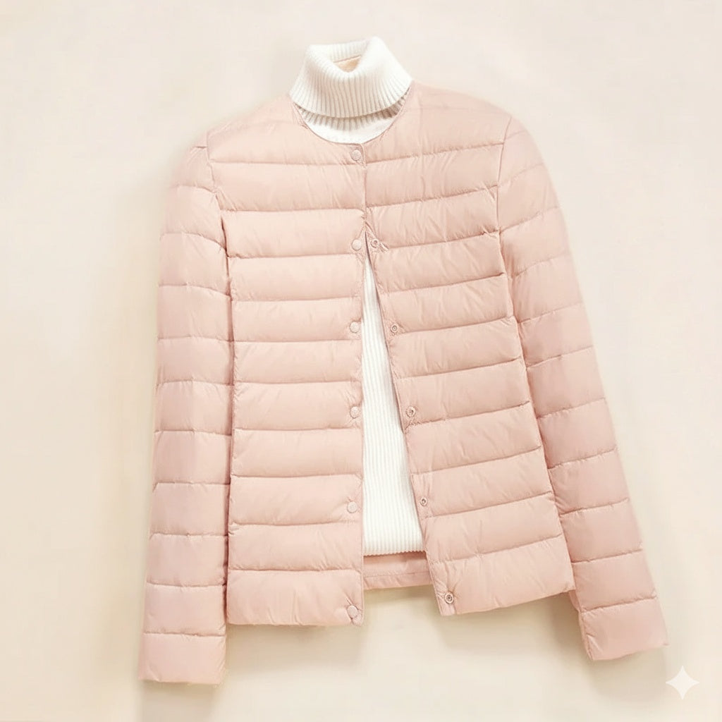 Elisa Women’s Quilted Down Jacket – Lightweight Duck Down Coat