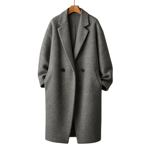 Beatrice Wool-Blend Women's Overcoat – Double-Breasted Long Coat