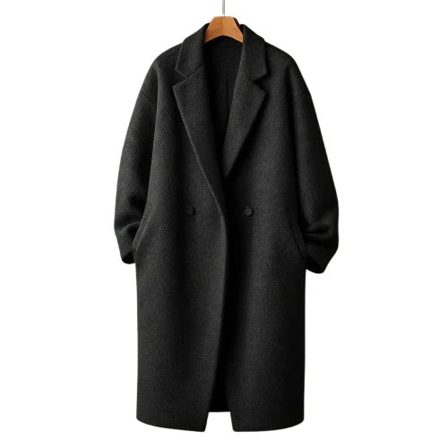 Beatrice Wool-Blend Women's Overcoat – Double-Breasted Long Coat
