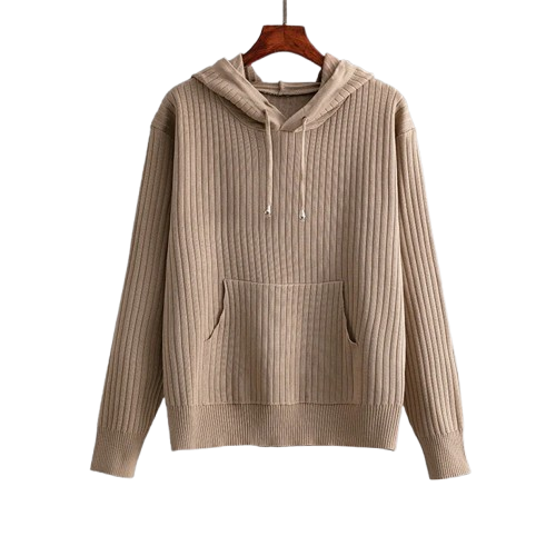 Adele Women’s Lounge Set – Soft Ribbed Cotton Hoodie & Relaxed Pants