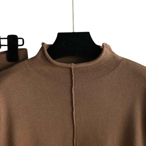 Elena Women’s Lounge Set – Soft Knit Sweater & Wide-Leg Pants