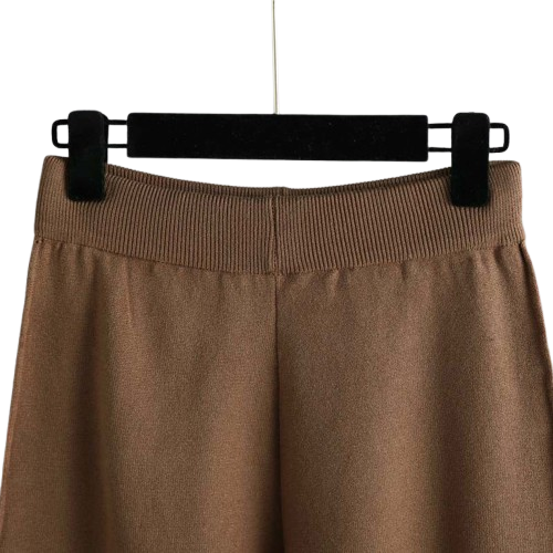 Elena Women’s Lounge Set – Soft Knit Sweater & Wide-Leg Pants