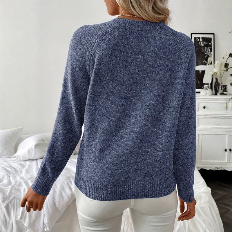 Asiya Women’s Turtleneck Sweater – Soft Knit Pullover with Elegant Pearl Detailing