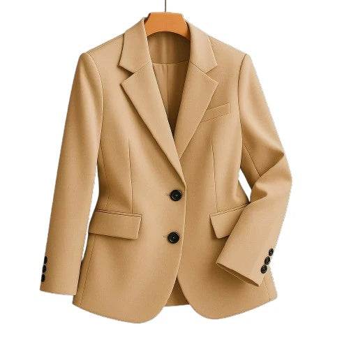 Alona Women’s Tailored Blazer – Smooth Woven Jacket with Shaped Waist and Two-Button Front