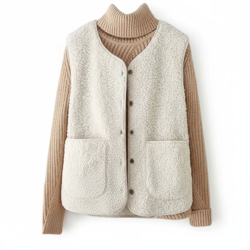 Amara Women’s Woolen Vest – Lightweight Wool Blend Vest for Everyday Style