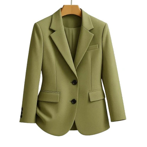 Alona Women’s Tailored Blazer – Smooth Woven Jacket with Shaped Waist and Two-Button Front