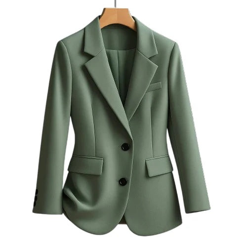 Alona Women’s Tailored Blazer – Smooth Woven Jacket with Shaped Waist and Two-Button Front