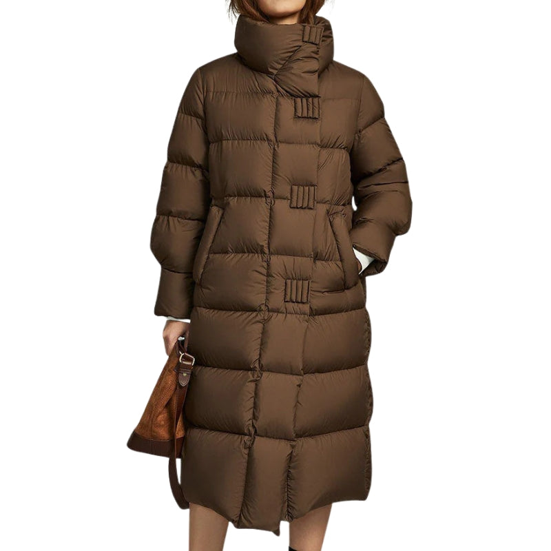 Carmen Women’s Quilted Puffer Coat – Warm Winter Coat with High Collar for Cold Weather Style