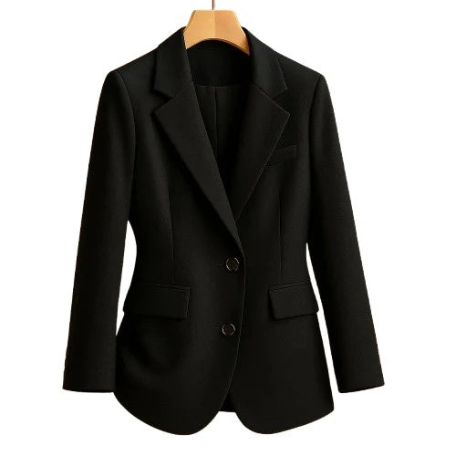 Alona Women’s Tailored Blazer – Smooth Woven Jacket with Shaped Waist and Two-Button Front