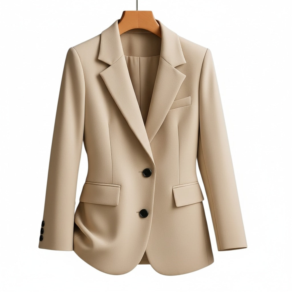 Alona Women’s Tailored Blazer – Smooth Woven Jacket with Shaped Waist and Two-Button Front