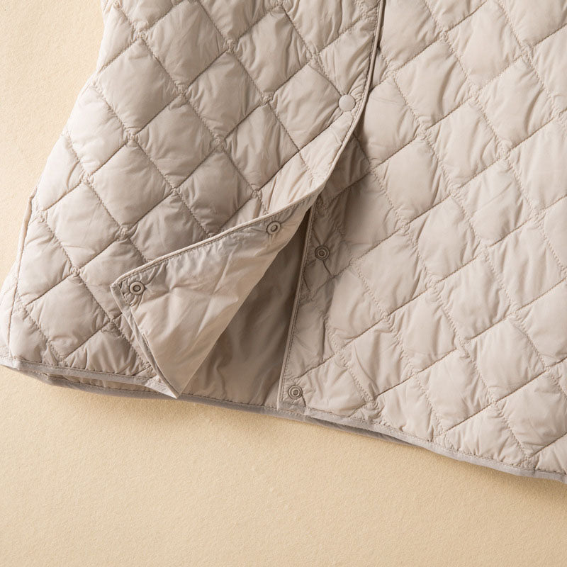 Elara Women’s Puffer Vest – Quilted Cotton Fill Lightweight Outerwear for Cold Weather Layering