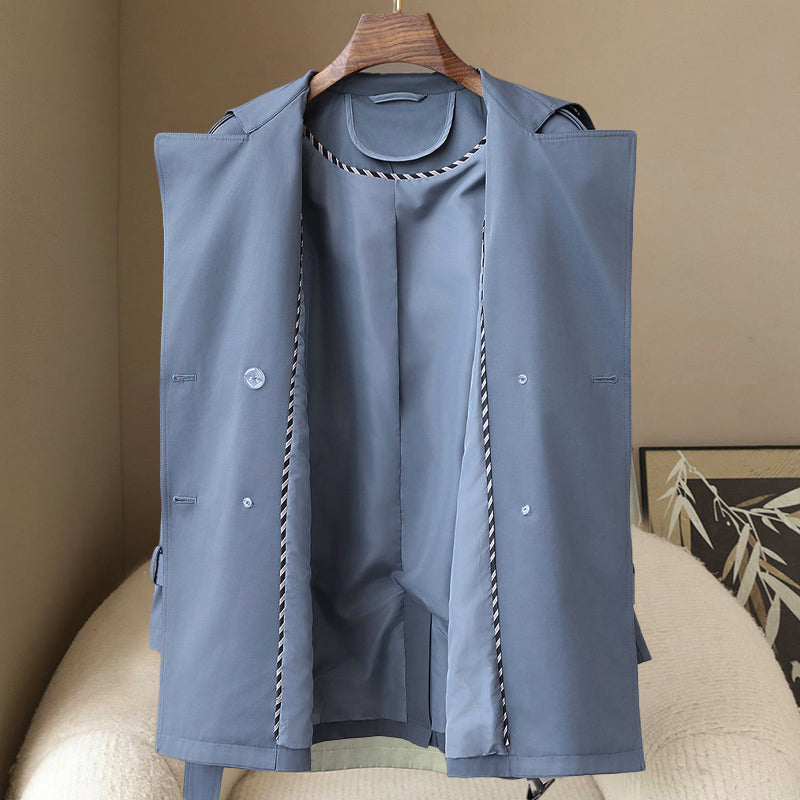 Amelia Women’s Trench Coat – Slim Fit Cotton Blend Trench Jacket for Fall and Winter