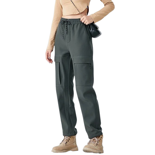 Everin Women's Fleece-Lined Cargo Pants – Windproof & Water-Repellent Outdoor Wear