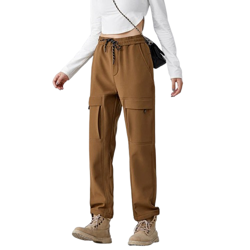 Everin Women's Fleece-Lined Cargo Pants – Windproof & Water-Repellent Outdoor Wear