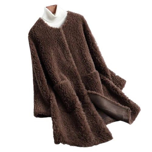 Amalia Women’s Fleece Coat – Fleece Longline Jacket