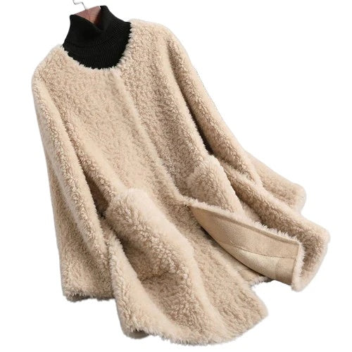 Amalia Women’s Fleece Coat – Fleece Longline Jacket