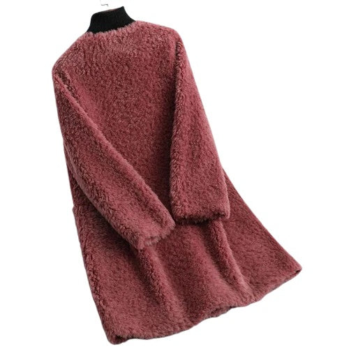 Amalia Women’s Fleece Coat – Fleece Longline Jacket