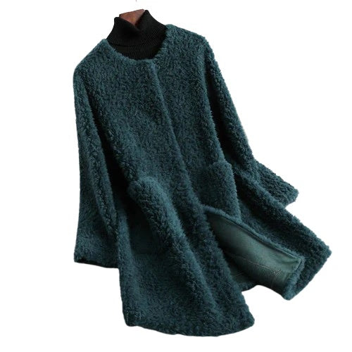 Amalia Women’s Fleece Coat – Fleece Longline Jacket