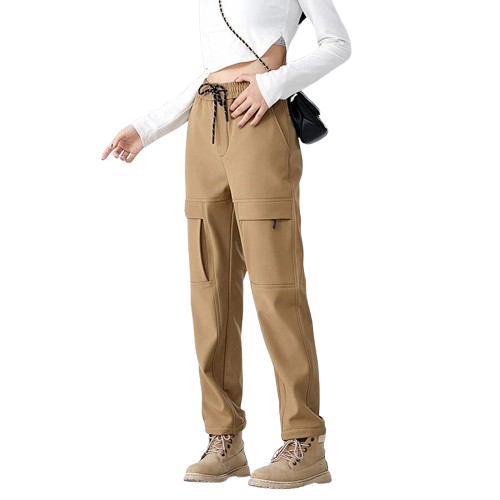 Everin Women's Fleece-Lined Cargo Pants – Windproof & Water-Repellent Outdoor Wear