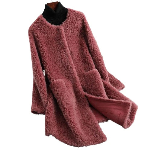 Amalia Women’s Fleece Coat – Fleece Longline Jacket