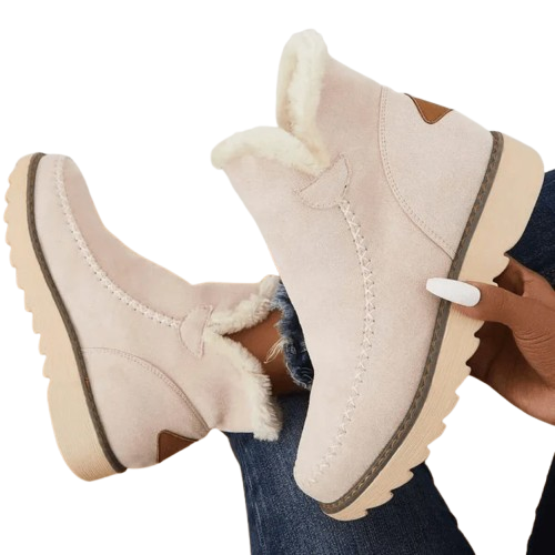 Harper Women’s Wedge Winter Boots – Fleece-Lined Slip-On Comfort