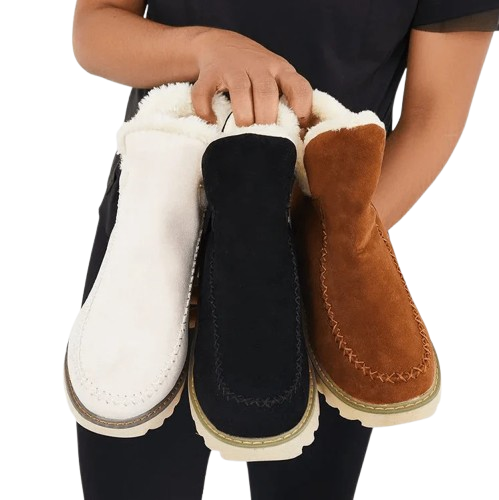 Harper Women’s Wedge Winter Boots – Fleece-Lined Slip-On Comfort