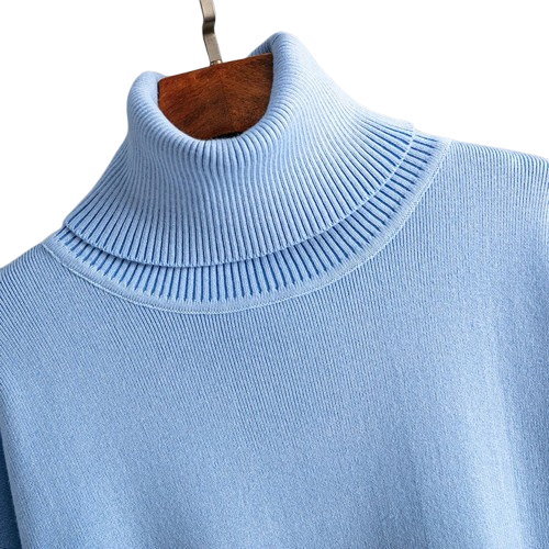 Aurora Women’s Knit Set – Soft Cotton Turtleneck with Relaxed Skirt