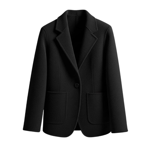 Clarita Women’s Wool Blazer – Structured Single-Button Jacket with Notched Lapel