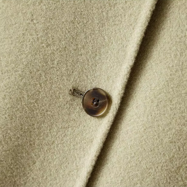 Clara Women’s Long Coat – Single-Breasted Winter Overcoat