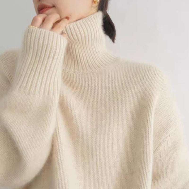 Ellah Women’s Turtleneck Sweater – Soft Knit Pullover for Effortless Layering