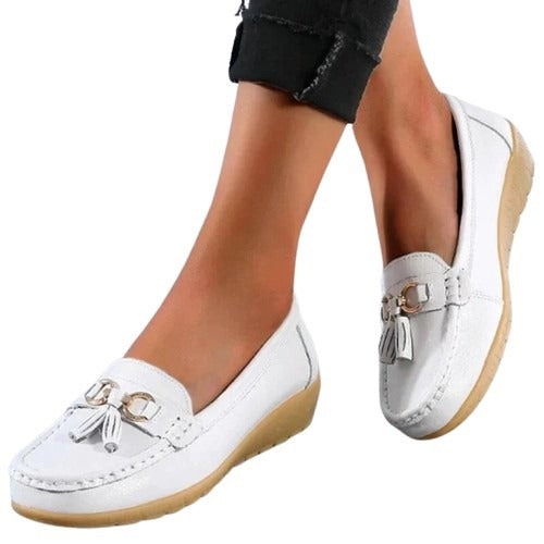 Anjelly Classic Tassel Women's Loafers – Slip-Ons for Office & Everyday Wear