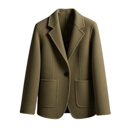 Clarita Women’s Wool Blazer – Structured Single-Button Jacket with Notched Lapel